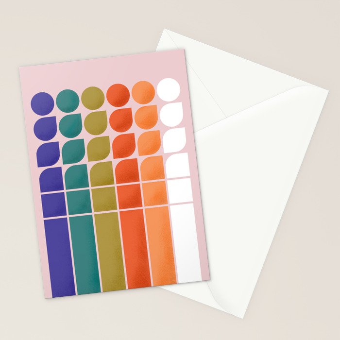 Colorful Changing Shapes Stationery Card Gallery Image 2