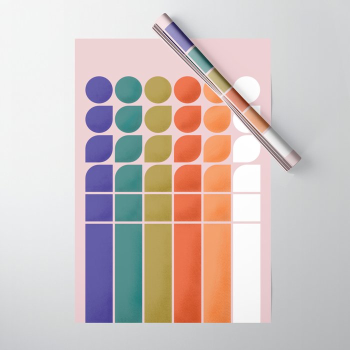 Colorful Changing Shapes Wrapping Paper Gallery Image 1