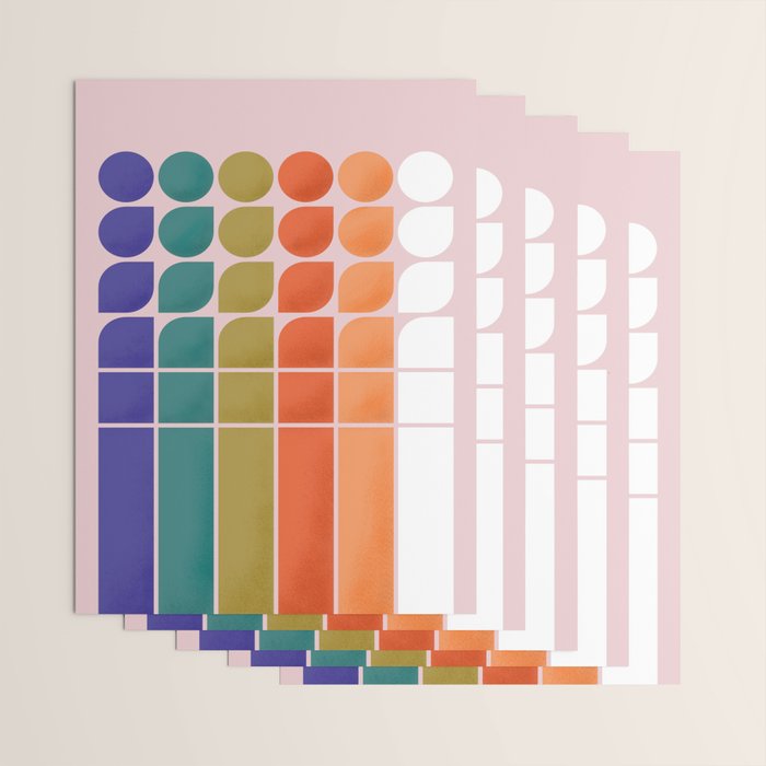 Colorful Changing Shapes Wrapping Paper Gallery Image 3