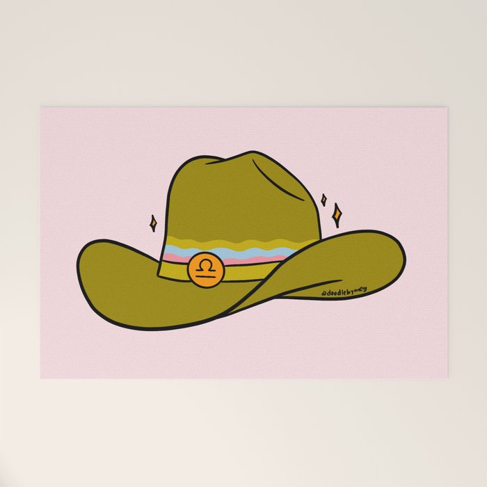 Libra Cowboy Hat Welcome Mat Gallery Image 1