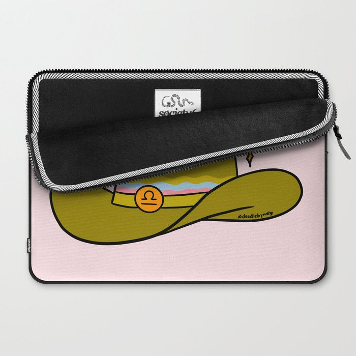 Libra Cowboy Hat Laptop Sleeve Gallery Image 2