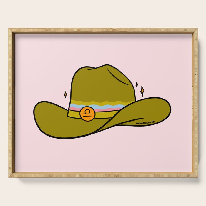Libra Cowboy Hat Serving Tray Gallery Image 1