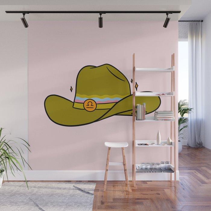 Libra Cowboy Hat Wall Mural Gallery Image 1
