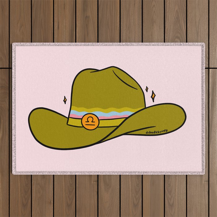 Libra Cowboy Hat Outdoor Rug Gallery Image 1