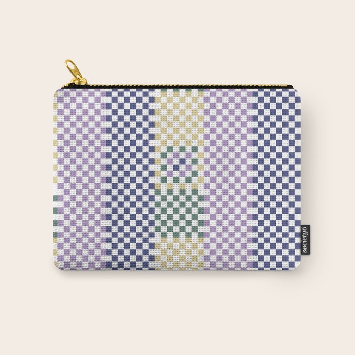 Bold colors block grid A Carry All Pouch Gallery Image 1
