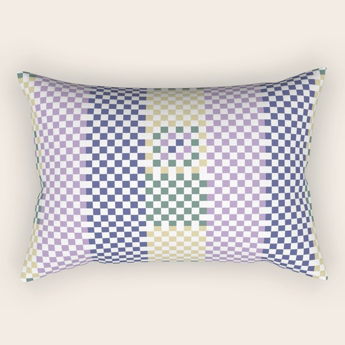 Bold colors block grid A Rectangular Pillow Gallery Image 2