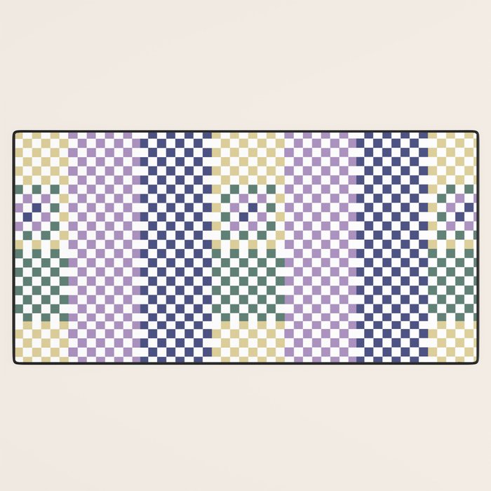 Bold colors block grid A Desk Mat Gallery Image 3