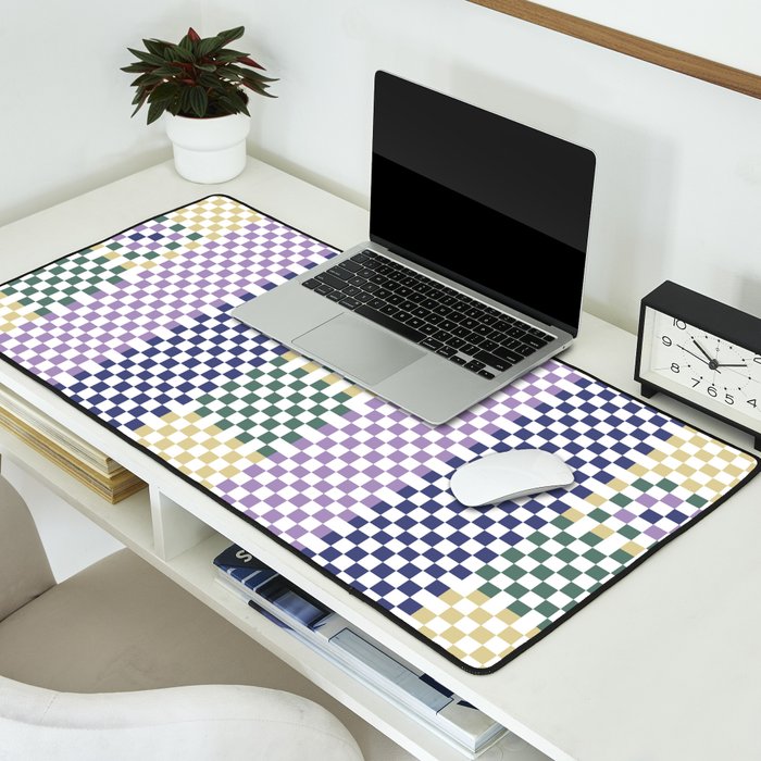 Bold colors block grid A Desk Mat Gallery Image 2