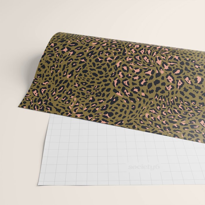 Leopard Spots Olive Wrapping Paper Gallery Image 2