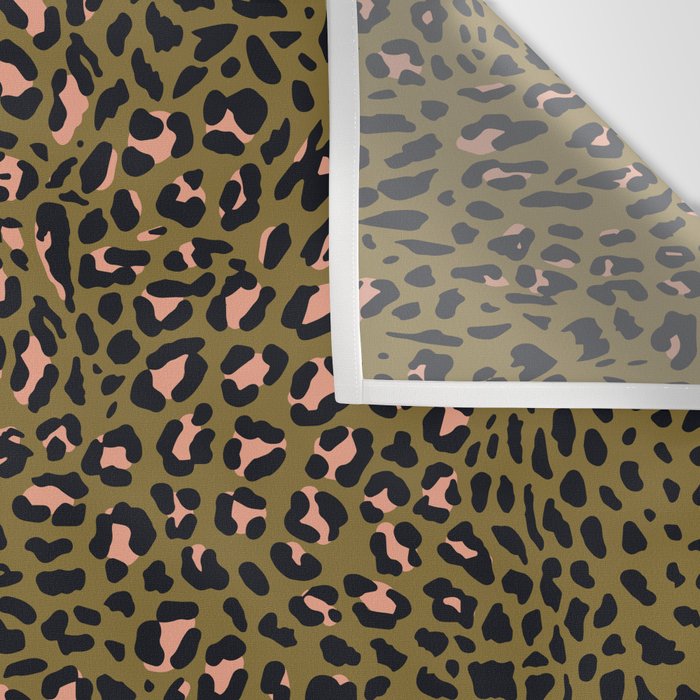 Leopard Spots Olive Wall Tapestry Gallery Image 3
