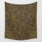 Leopard Spots Olive Wall Tapestry Gallery Image 4