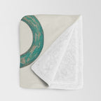 Albertus Seba Snakes Illustration Teal And Yellow Scales Throw Blanket Gallery Image 3