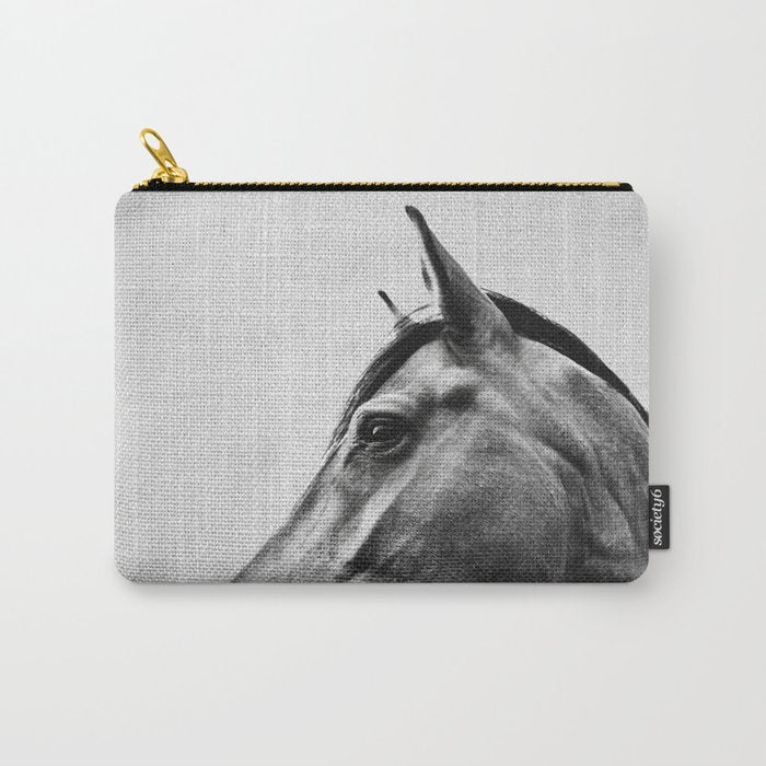 Horses - Black & White 2 Carry All Pouch Gallery Image 1
