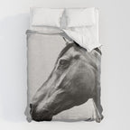 Horses - Black & White 2 Duvet Cover Gallery Image 6