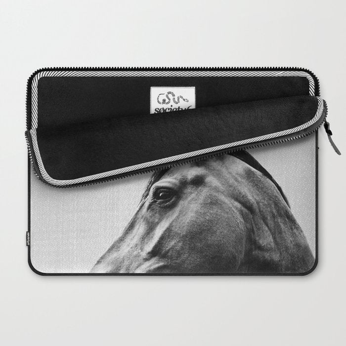Horses - Black & White 2 Laptop Sleeve Gallery Image 2