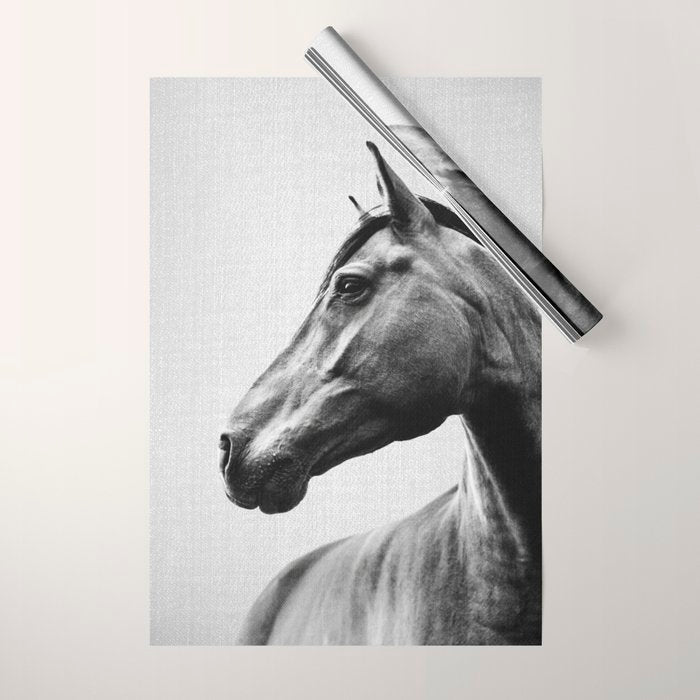 Horses - Black & White 2 Wrapping Paper Gallery Image 1