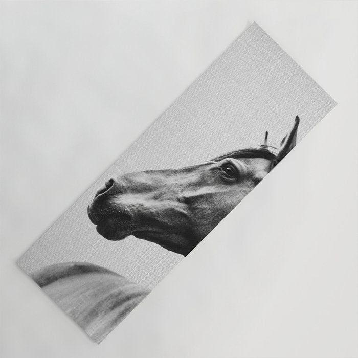 Horses - Black & White 2 Yoga Mat Gallery Image 1