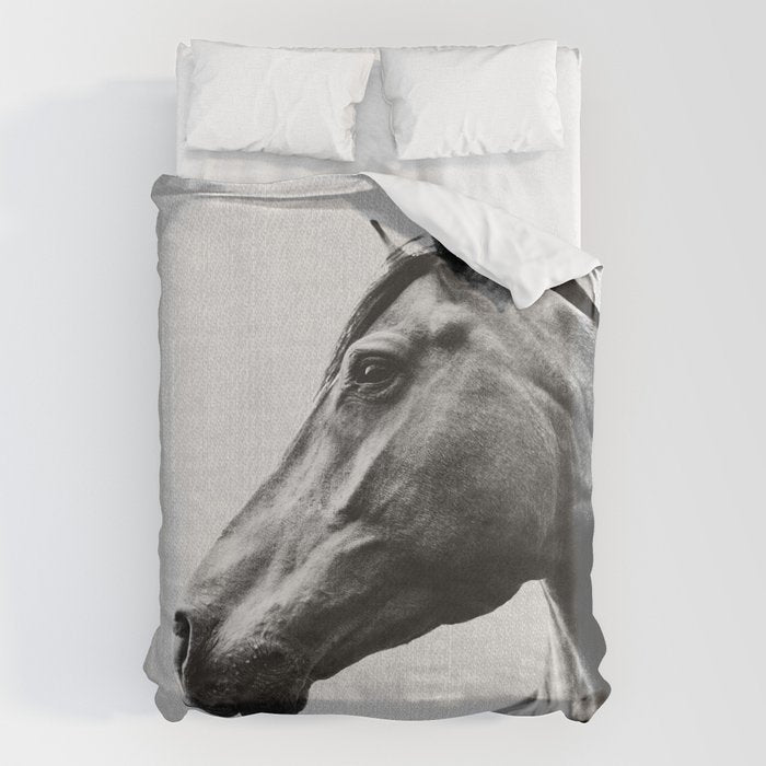 Horses - Black & White 2 Duvet Cover Gallery Image 1