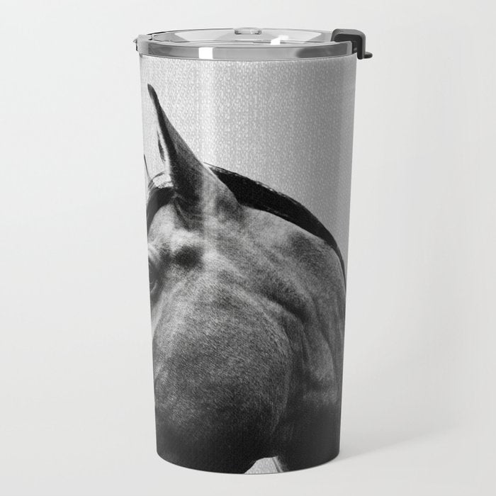 Horses - Black & White 2 Travel Mug Gallery Image 2