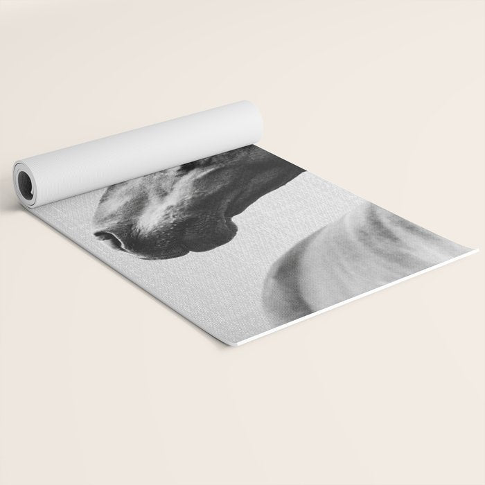 Horses - Black & White 2 Yoga Mat Gallery Image 2