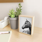 Horses - Black & White 2 Mini Art Print Gallery Image 2