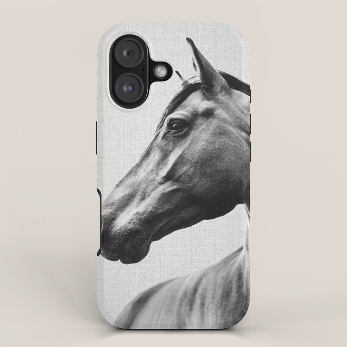 Horses - Black & White 2 iPhone Case Gallery Image 1
