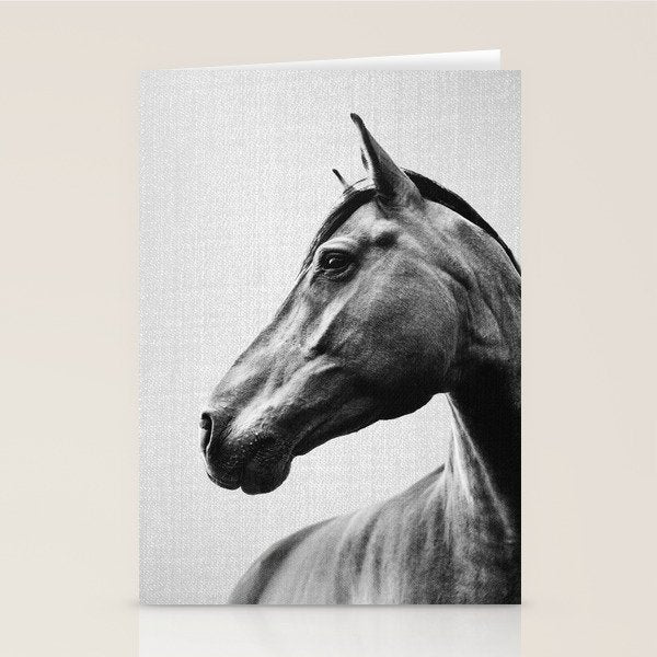 Horses - Black & White 2 Stationery Card Gallery Image 2