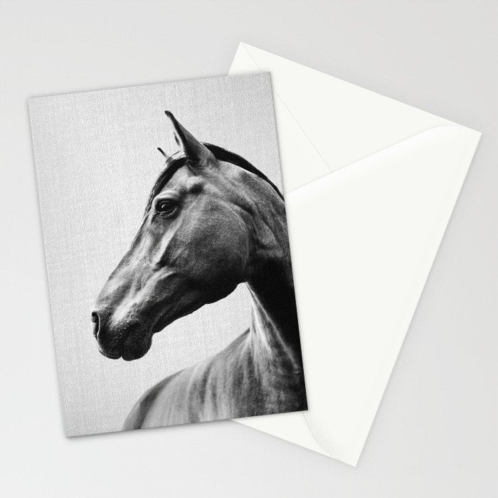 Horses - Black & White 2 Stationery Card Gallery Image 2