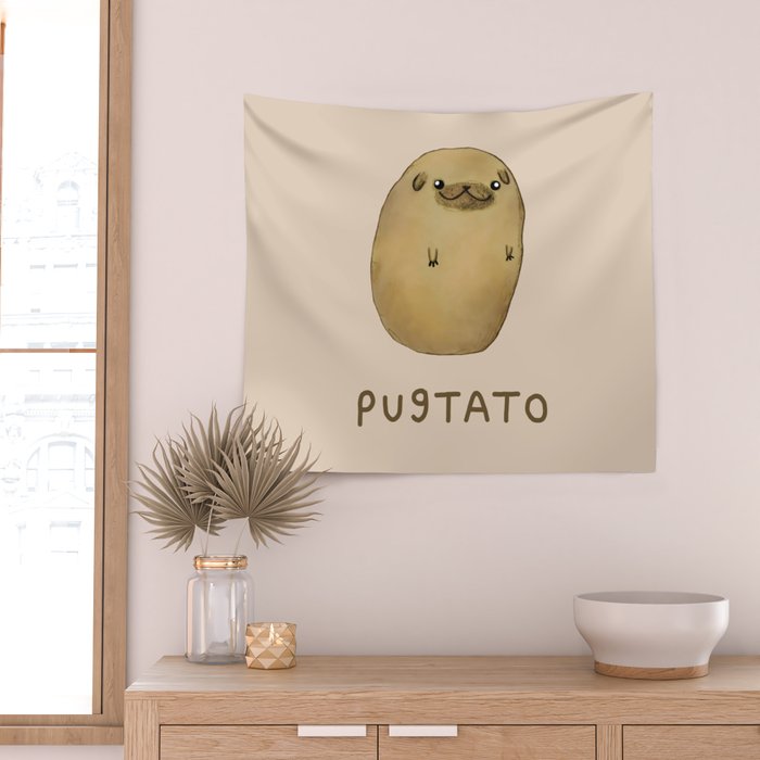 Pugtato Wall Tapestry Gallery Image 2