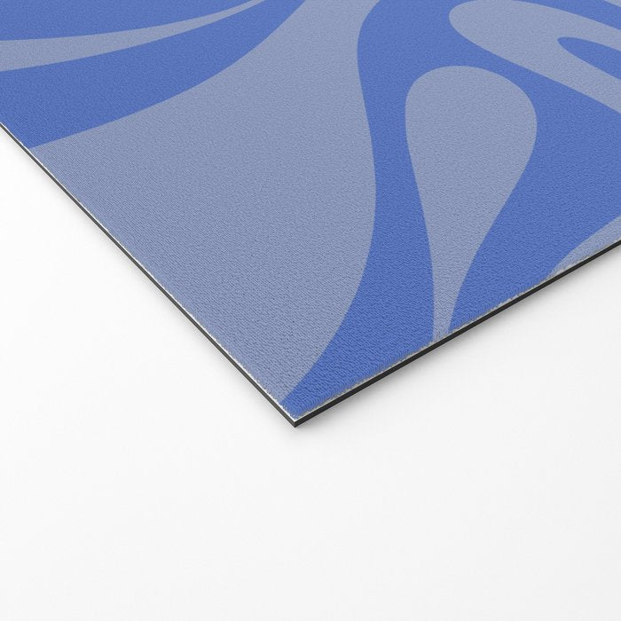 Mod Swirl Retro Abstract Pattern Blue Welcome Mat Gallery Image 2