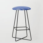 Mod Swirl Retro Abstract Pattern Blue Stool Gallery Image 1