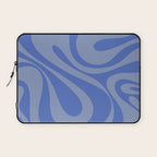 Mod Swirl Retro Abstract Pattern Blue Laptop Sleeve Gallery Image 1