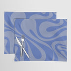 Mod Swirl Retro Abstract Pattern Blue Placemat Gallery Image 1