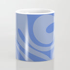 Mod Swirl Retro Abstract Pattern Blue Coffee Mug Gallery Image 4