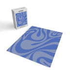 Mod Swirl Retro Abstract Pattern Blue Jigsaw Puzzle Gallery Image 2