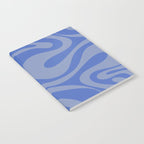 Mod Swirl Retro Abstract Pattern Blue Notebook Gallery Image 2