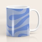 Mod Swirl Retro Abstract Pattern Blue Coffee Mug Gallery Image 1