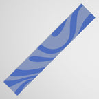 Mod Swirl Retro Abstract Pattern Blue Table Runner Gallery Image 3