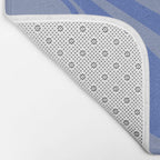 Mod Swirl Retro Abstract Pattern Blue Bath Mat Gallery Image 2