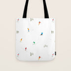Mountain Skiers Pattern Tote Bag Gallery Image 1