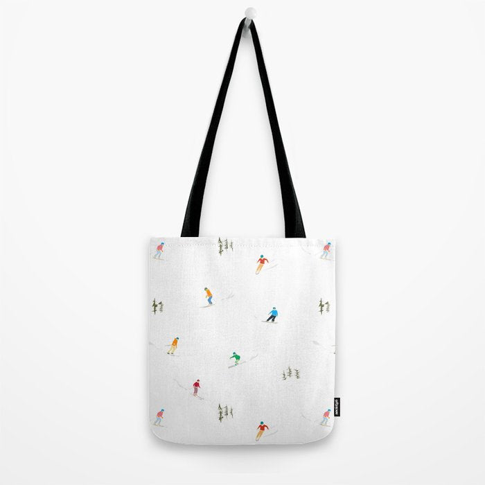 Mountain Skiers Pattern Tote Bag Gallery Image 2