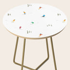 Mountain Skiers Pattern Side Table Gallery Image 2