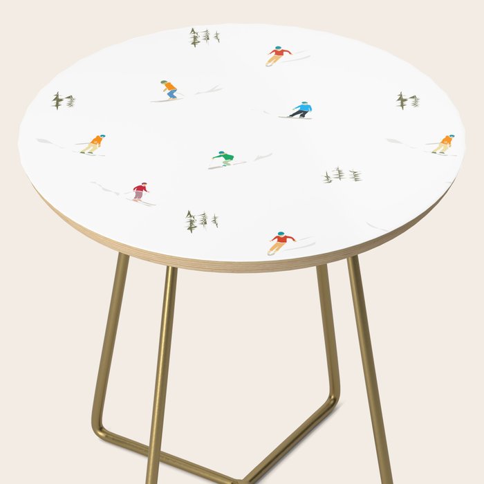 Mountain Skiers Pattern Side Table Gallery Image 2