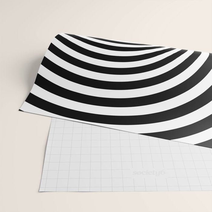 Black And White Op Art Spiral Wrapping Paper Gallery Image 2