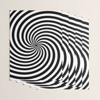 Black And White Op Art Spiral Wrapping Paper Gallery Image 3