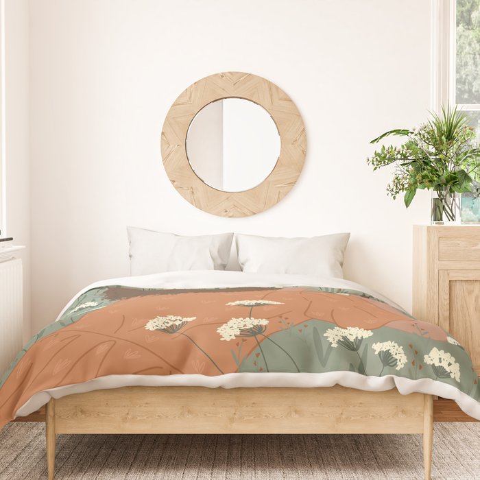 Autumn Meadow with a Good Book Duvet Cover Gallery Image 3
