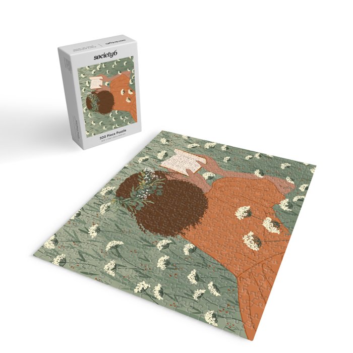 Autumn Meadow with a Good Book Jigsaw Puzzle Gallery Image 2