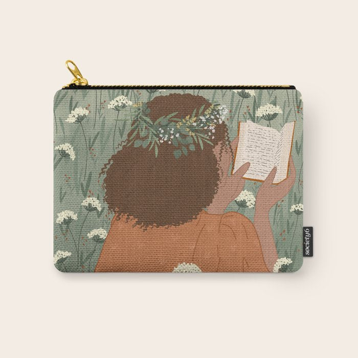 Autumn Meadow with a Good Book Carry All Pouch Gallery Image 1