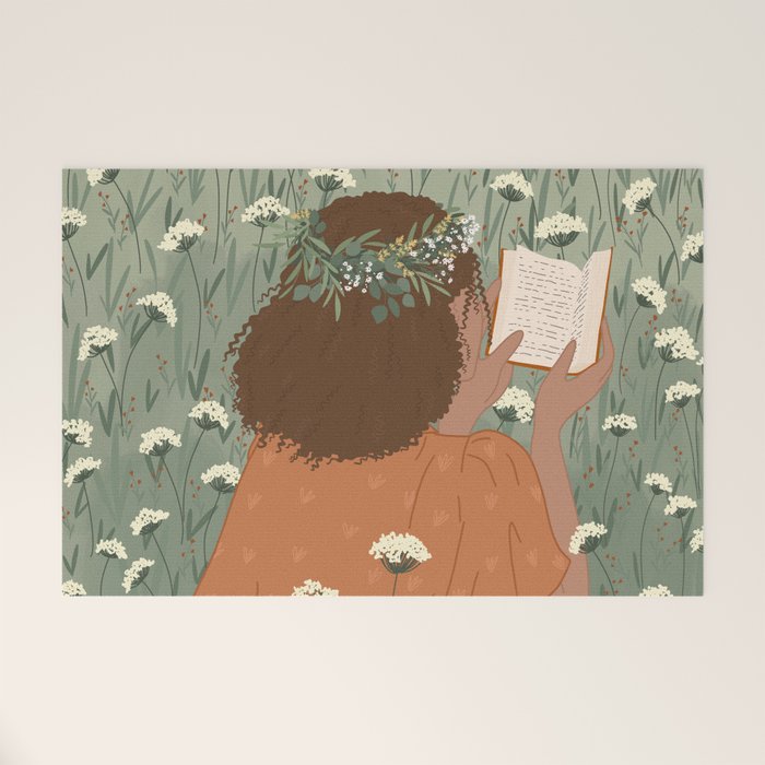 Autumn Meadow with a Good Book Welcome Mat Gallery Image 1