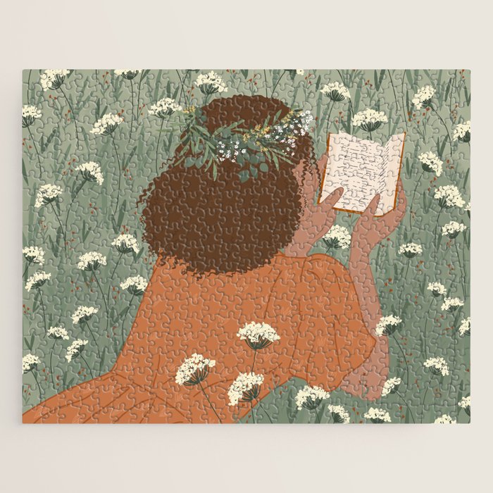 Autumn Meadow with a Good Book Jigsaw Puzzle Gallery Image 1